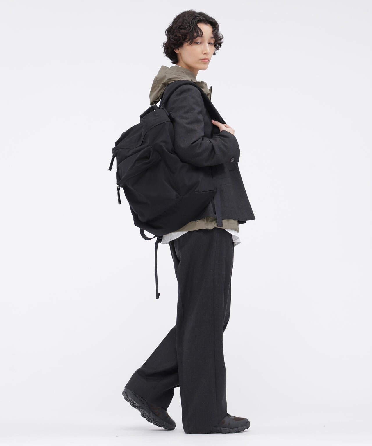 COTTON NYLON HIDENSE POPLIN BACKPACK