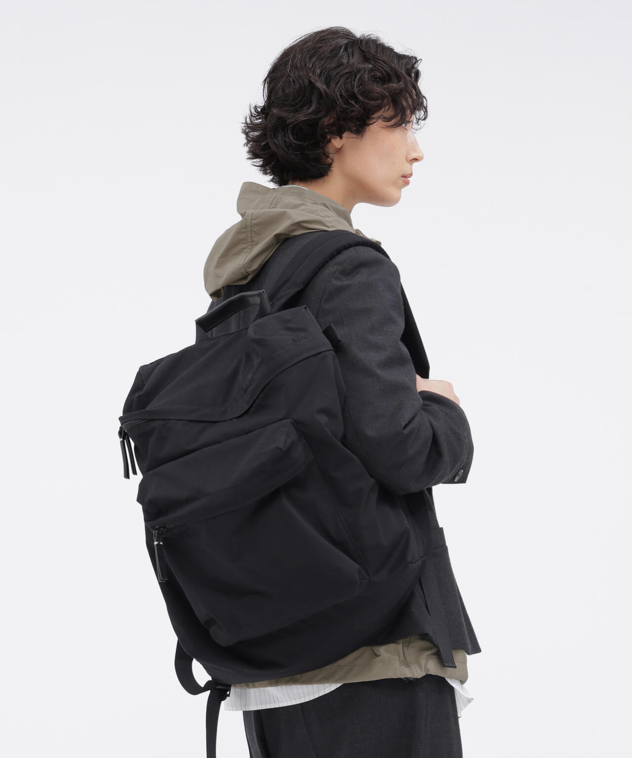 COTTON NYLON HIDENSE POPLIN BACKPACK