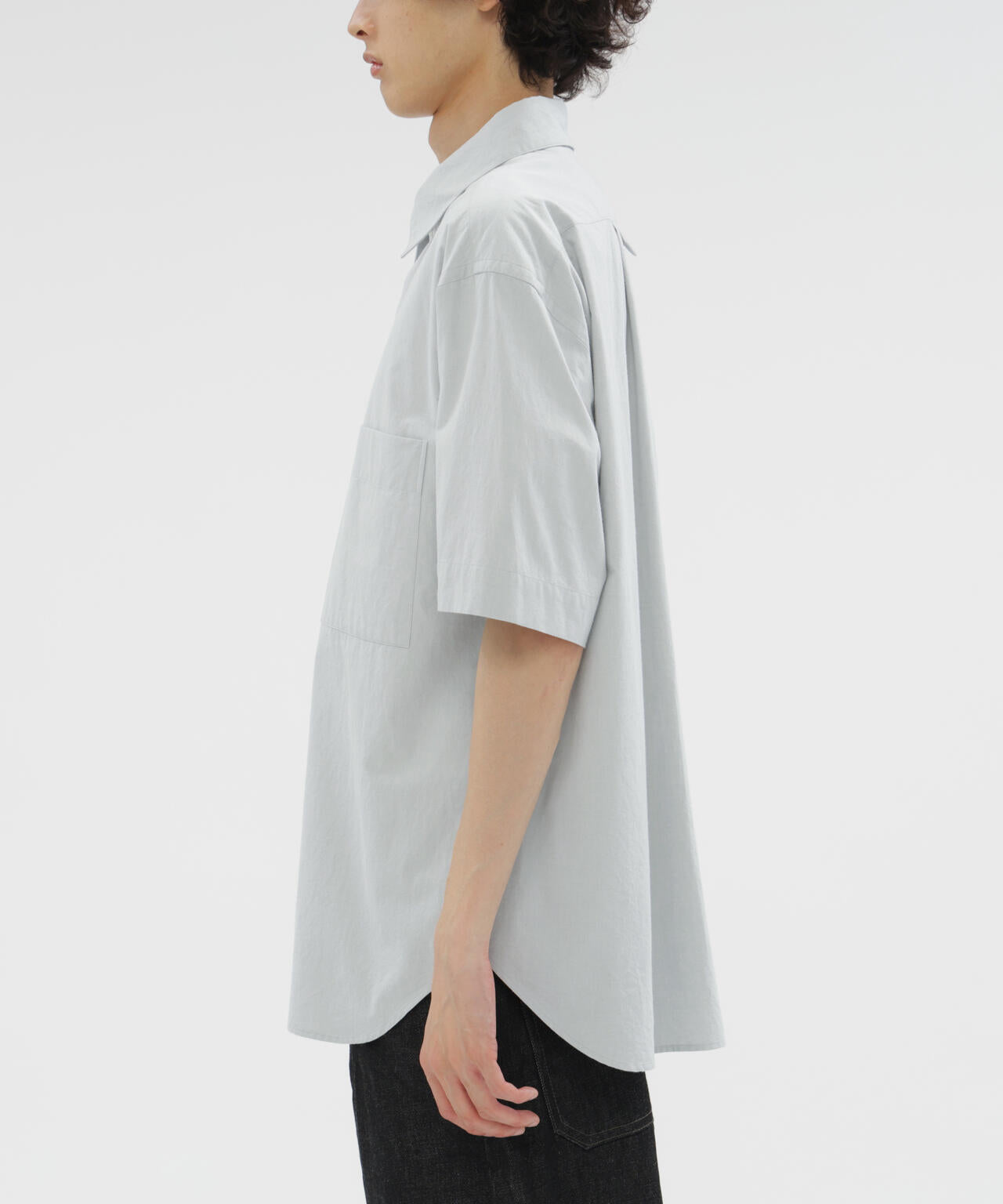 MELANGE COTTON POPLIN SHIRT