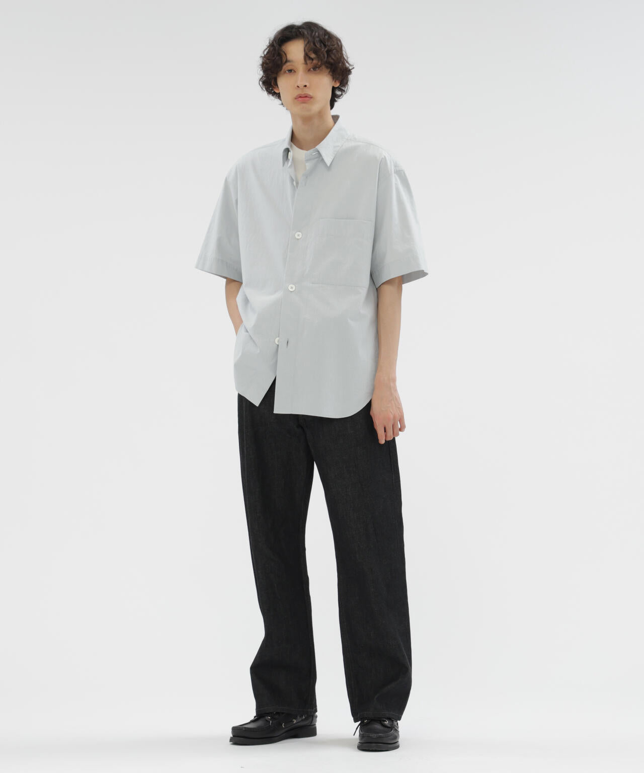 MELANGE COTTON POPLIN SHIRT