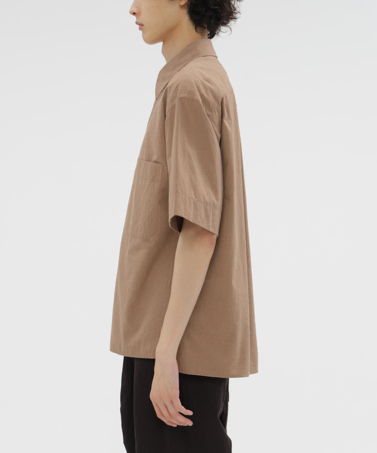 MELANGE COTTON POPLIN SHIRT