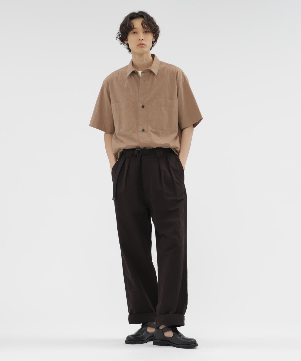MELANGE COTTON POPLIN SHIRT
