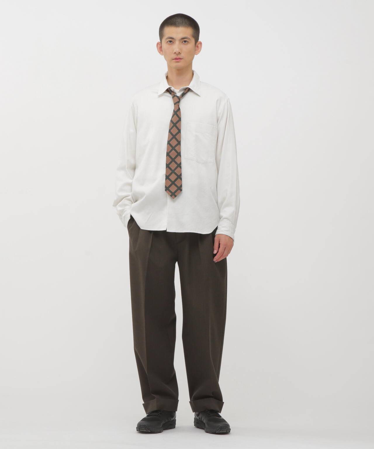 BOLD CHECK SILK TIE