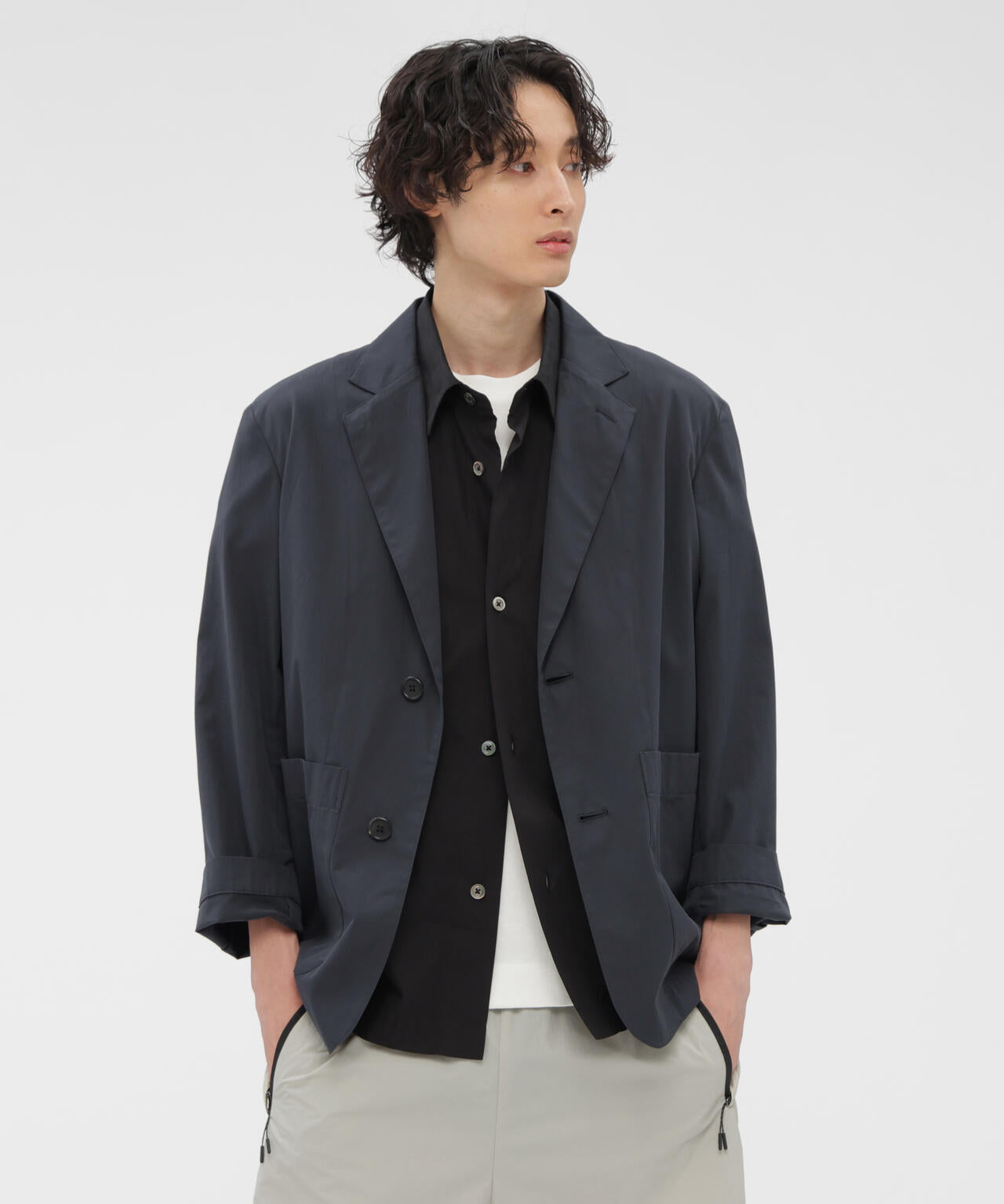 FINE COTTON PLAINWEAVE JACKET
