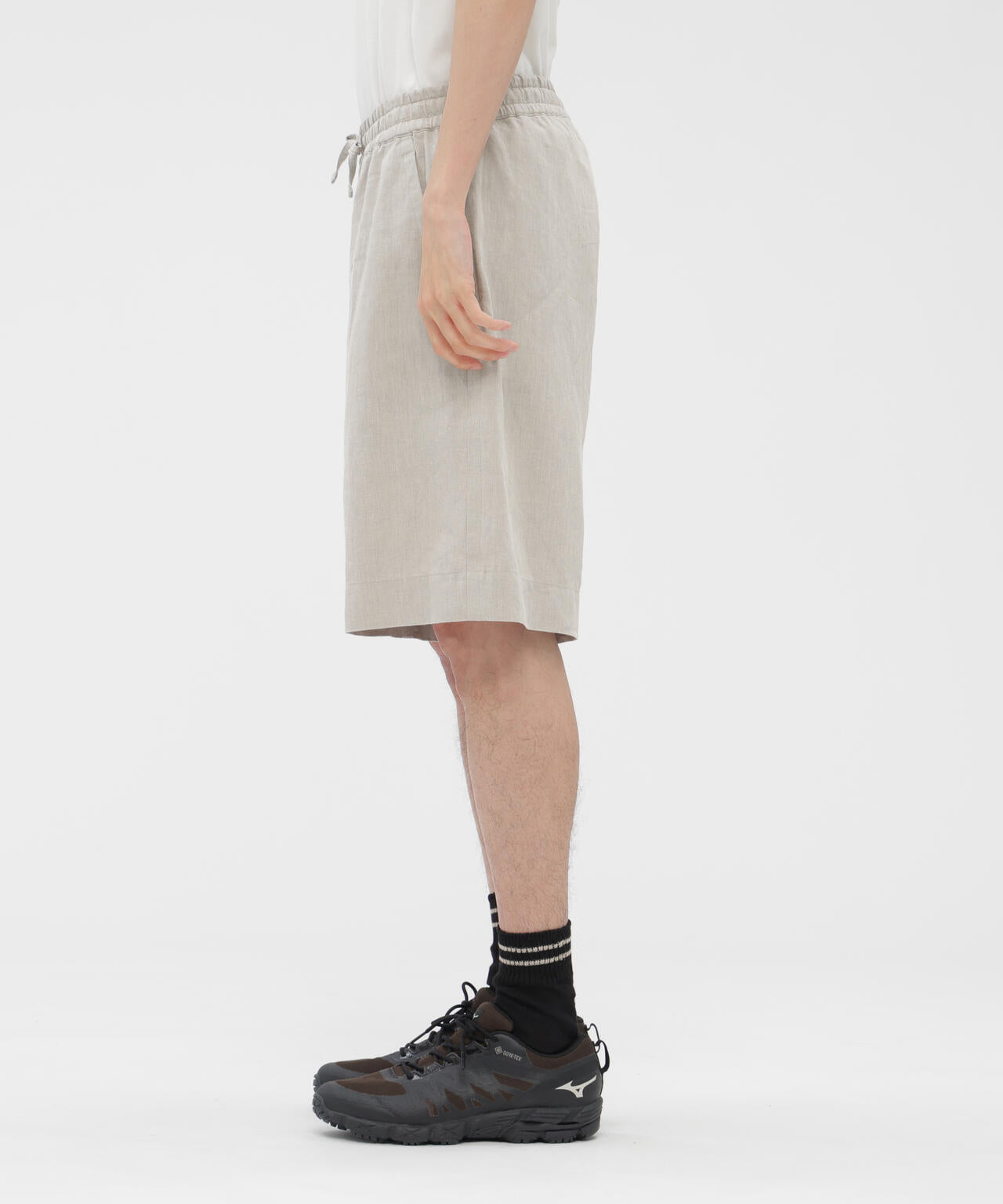 YARN DYED LINEN PLAINWEAVE TROUSERS