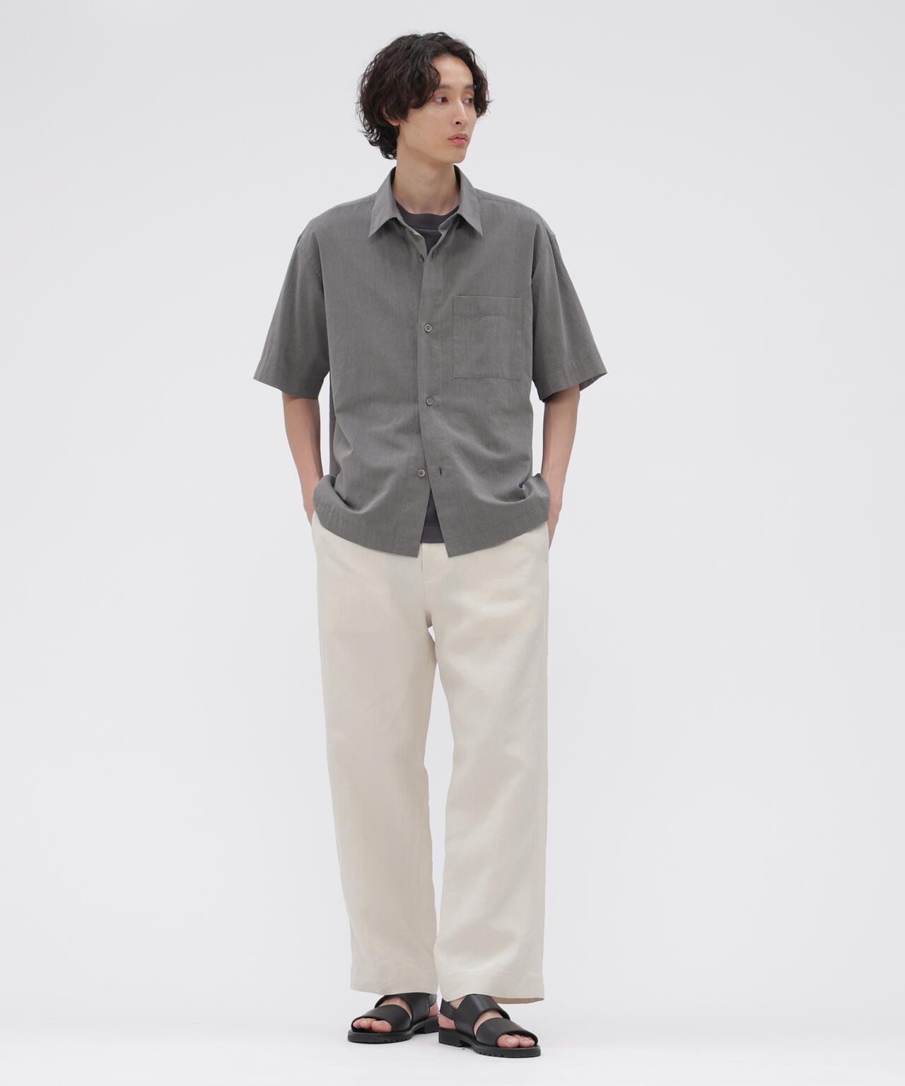 LINEN CANVAS TROUSERS