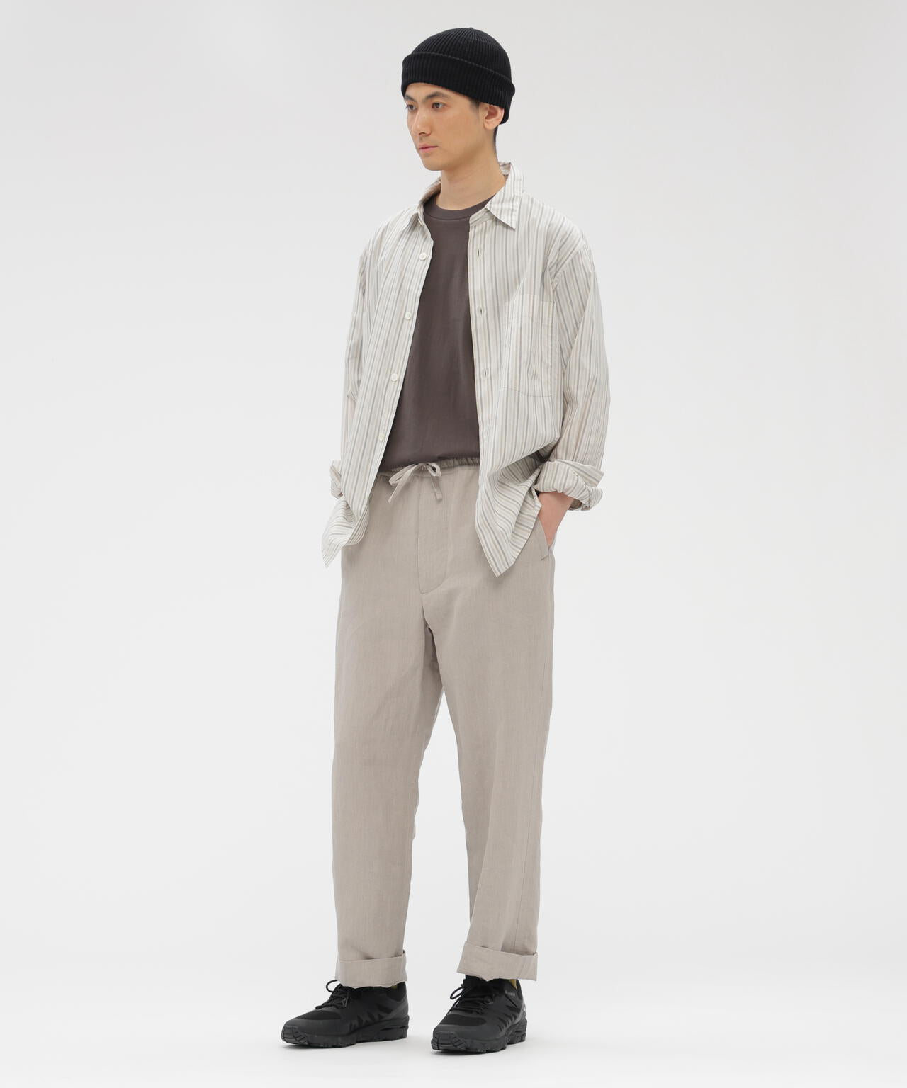 COTTON SILK STRIPE SHIRT