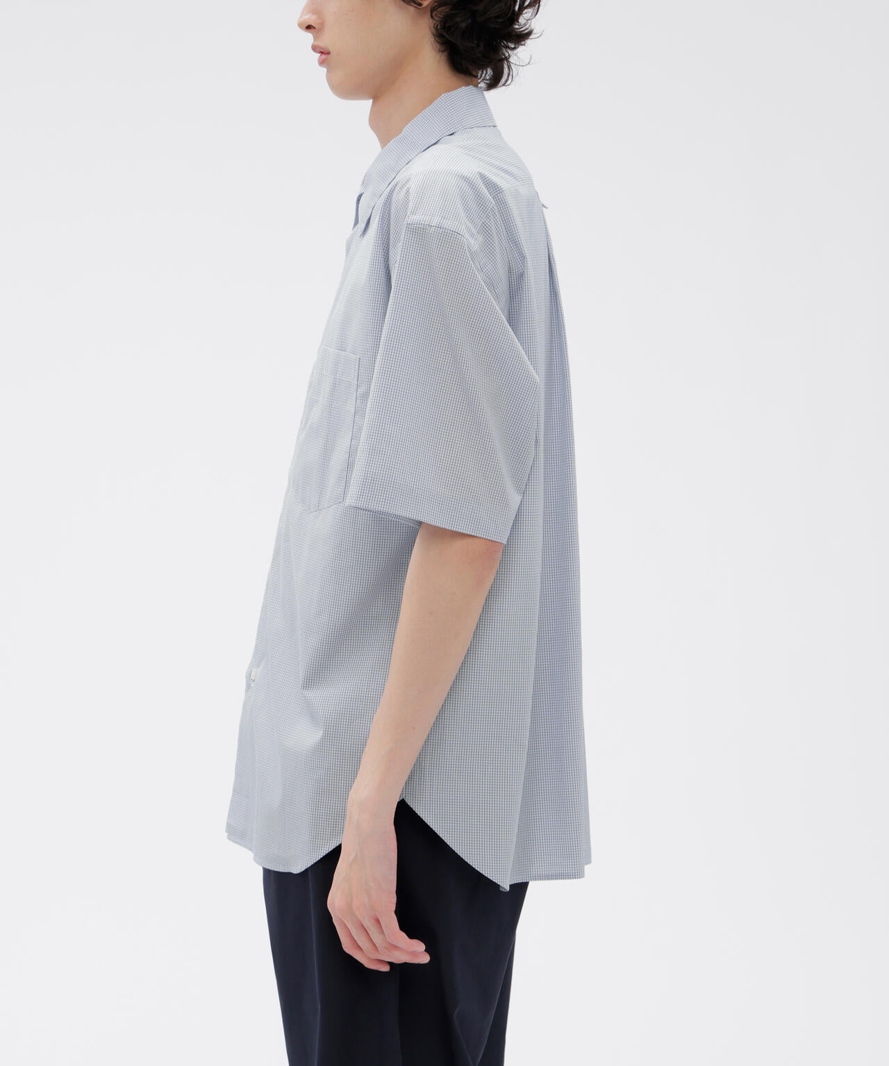 TWO TONE GRAPH CHECK COTTON SHIRT