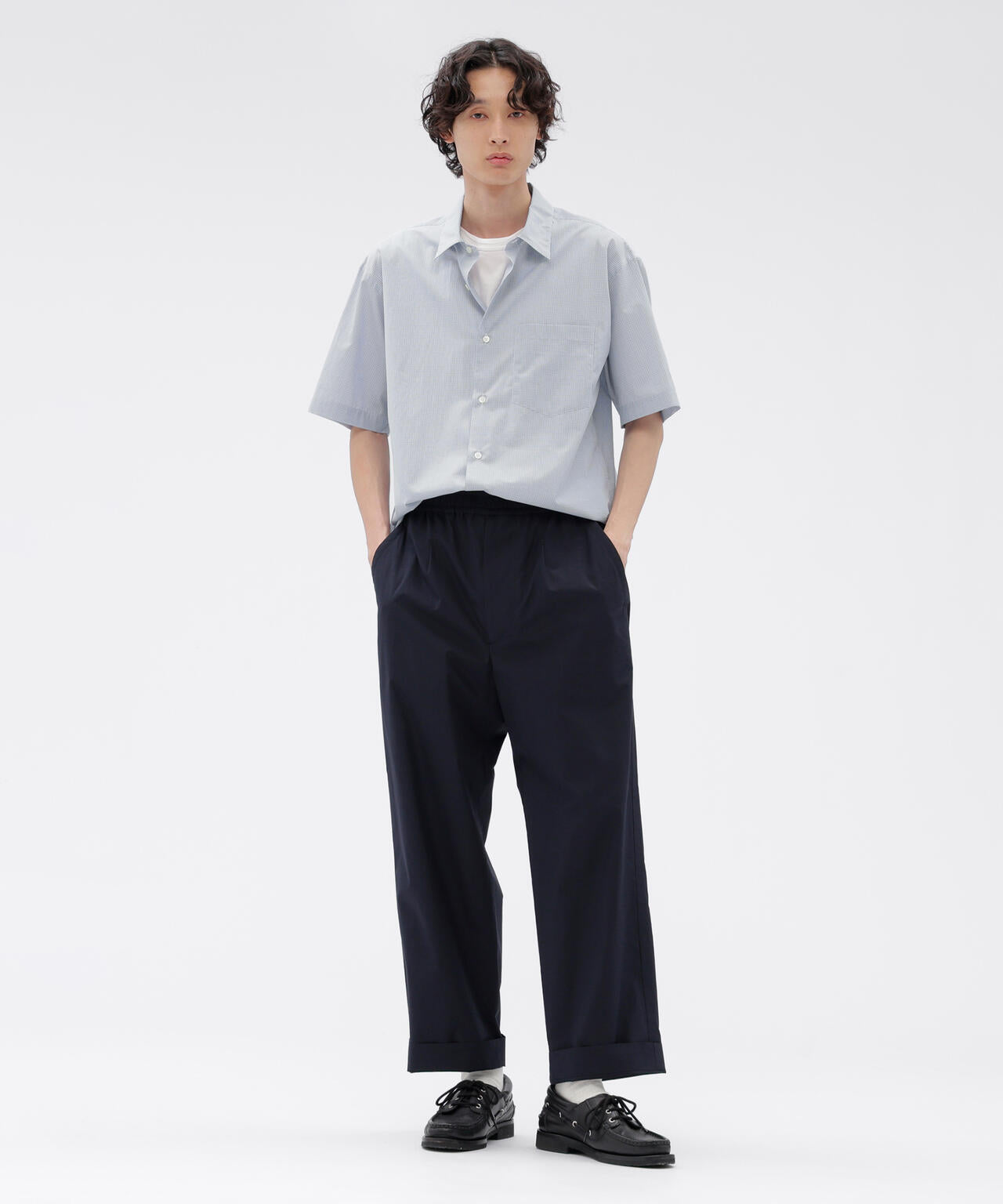 TWO TONE GRAPH CHECK COTTON SHIRT