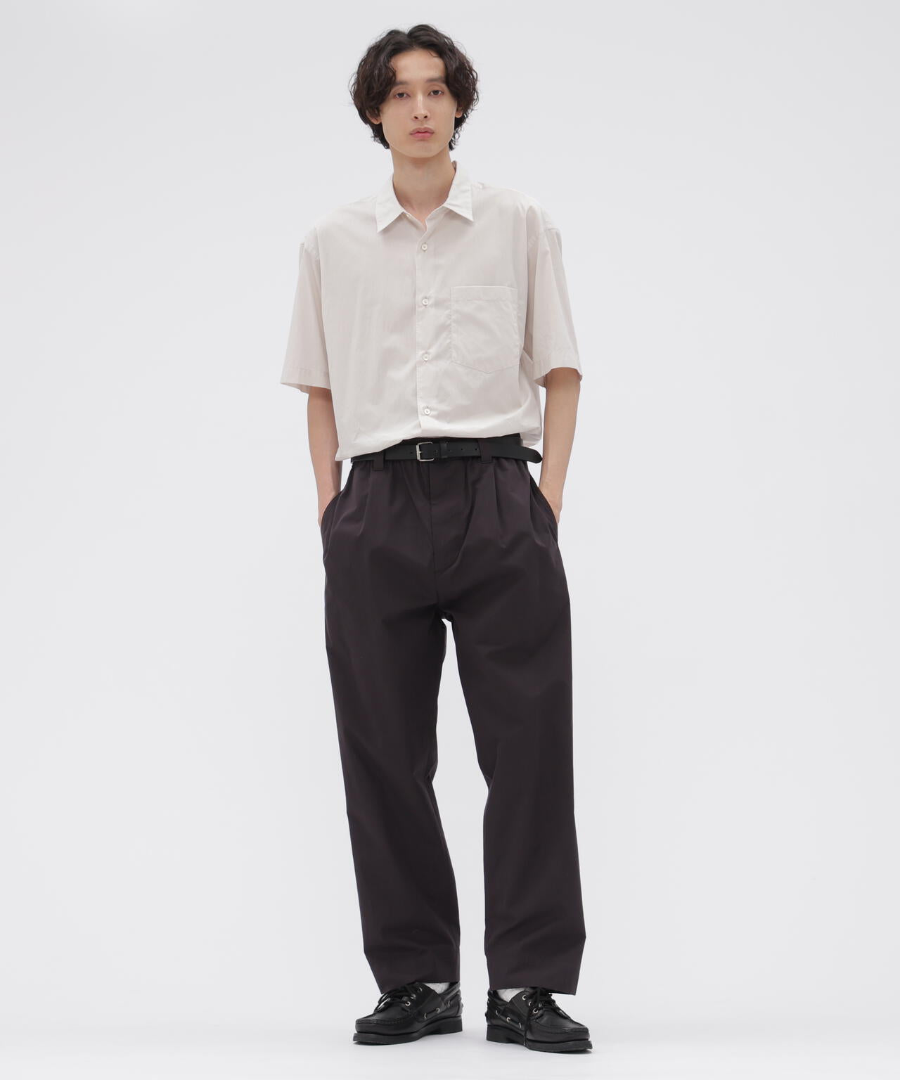 TONAL STRIPE COTTON POPLIN SHIRT