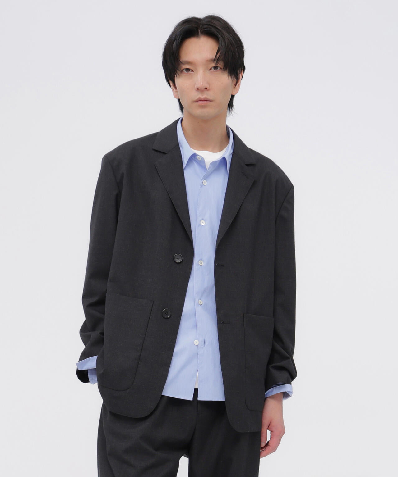 MUTED WOOL CHECK JACKET