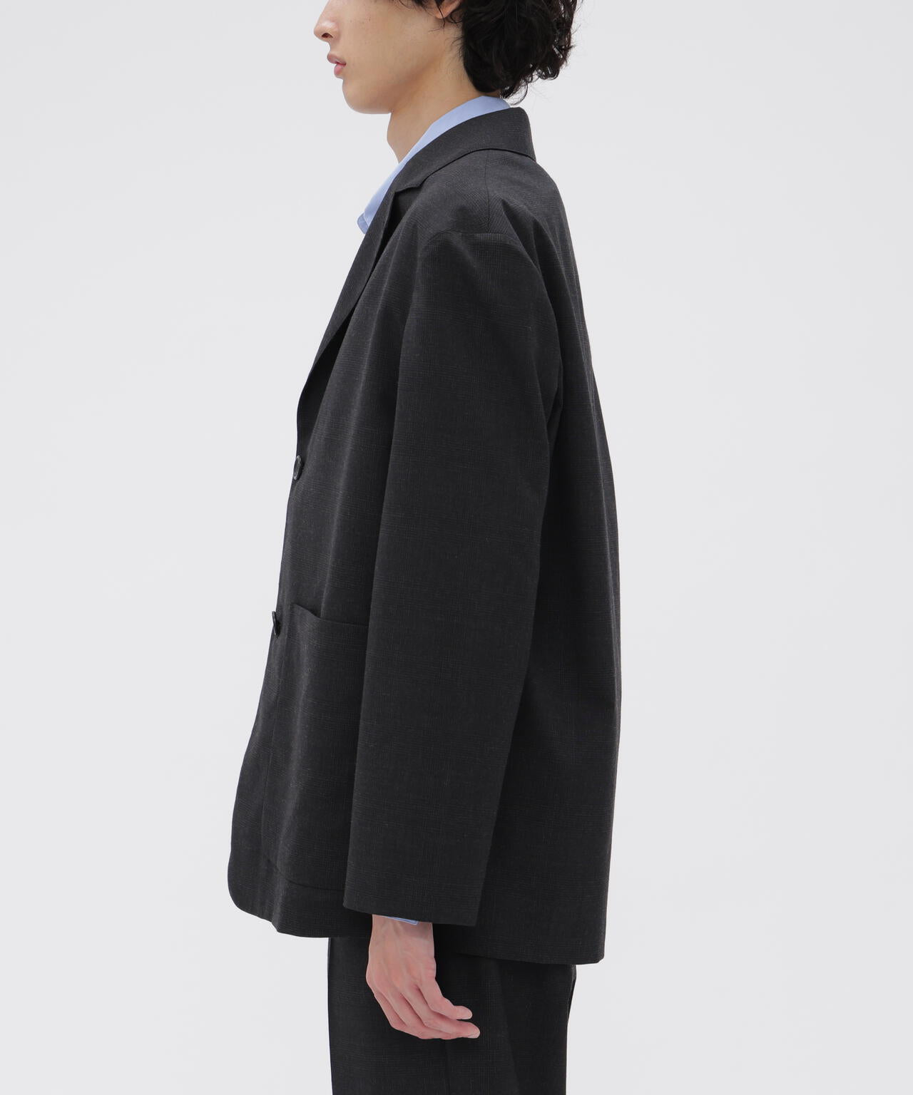 MUTED WOOL CHECK JACKET