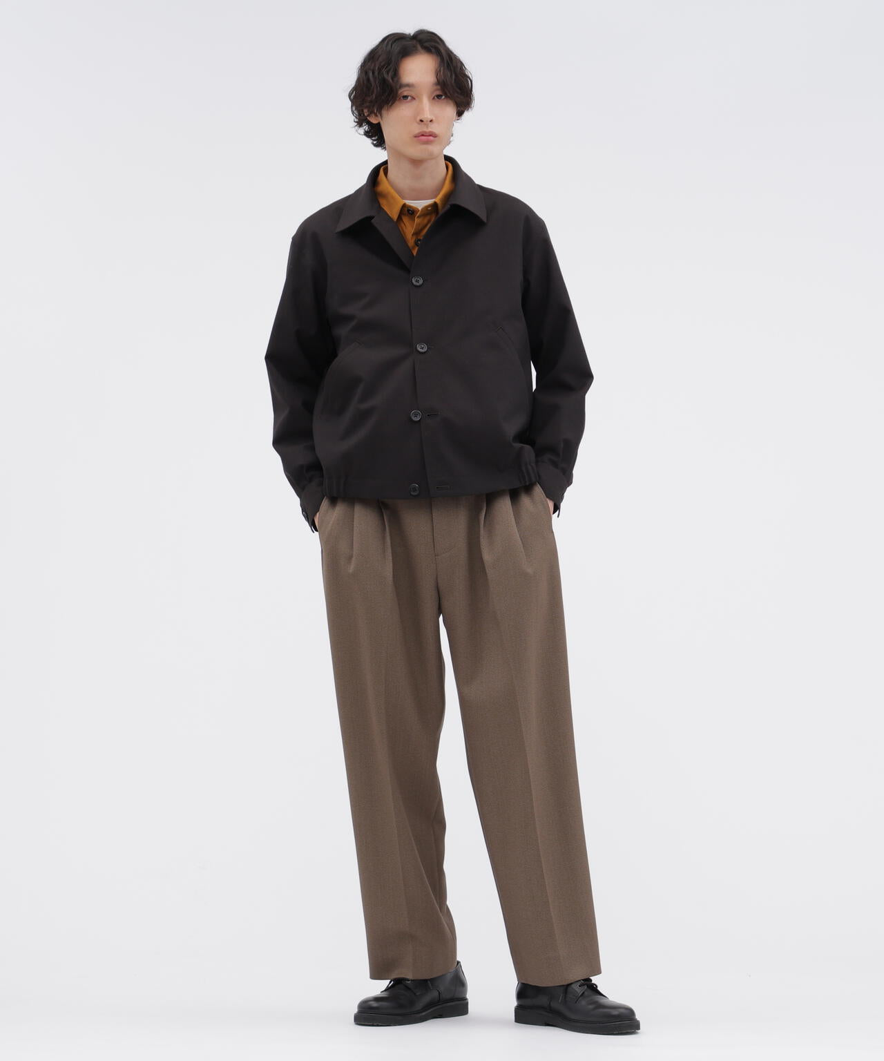 YARN DYE WOOL PLAINWEAVE BLOUSON