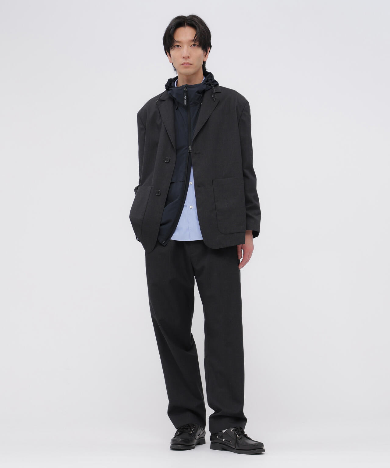 MUTED WOOL CHECK TROUSERS