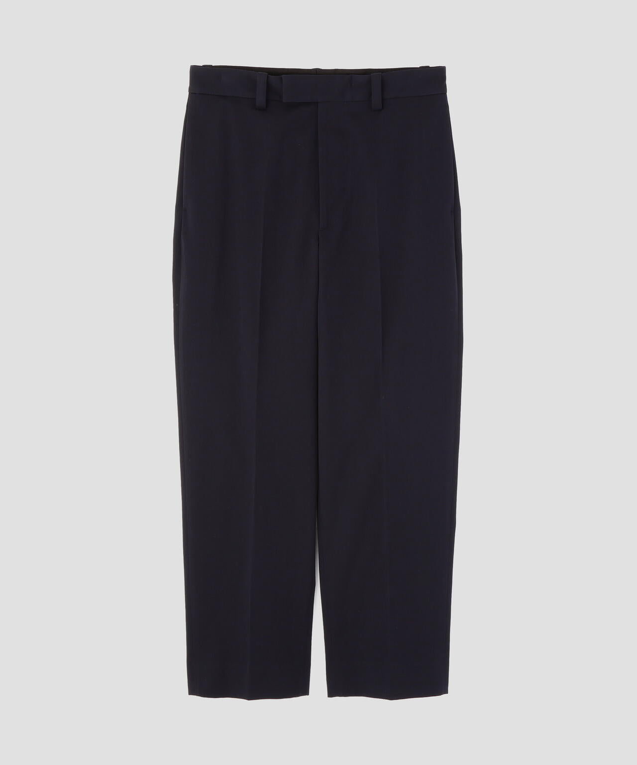WORSTED WOOL COTTON TROUSERS