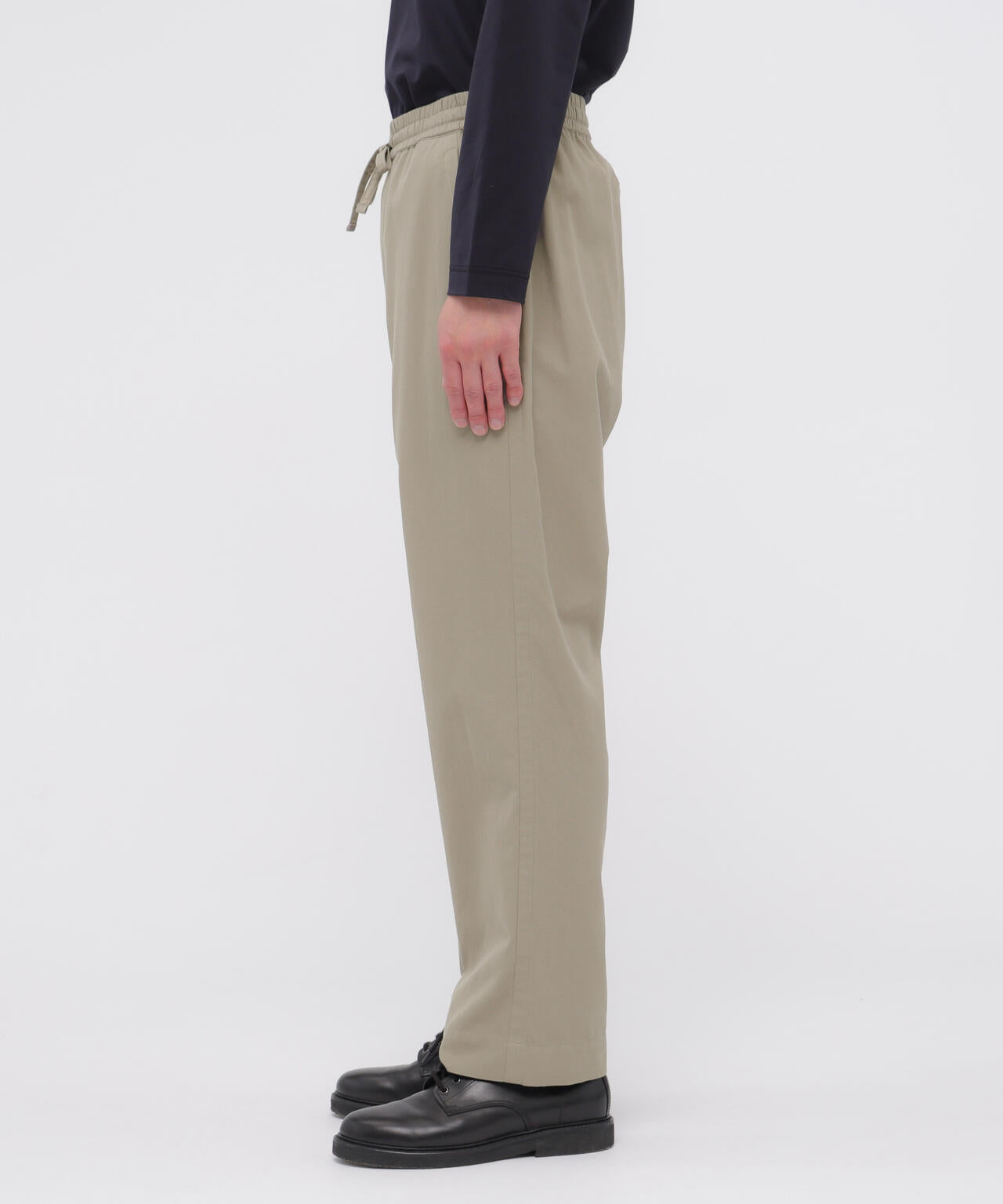 TEXTURED COTTON PIQUE TROUSERS