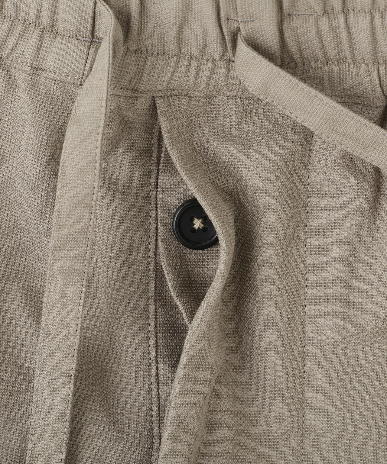 TEXTURED COTTON PIQUE TROUSERS