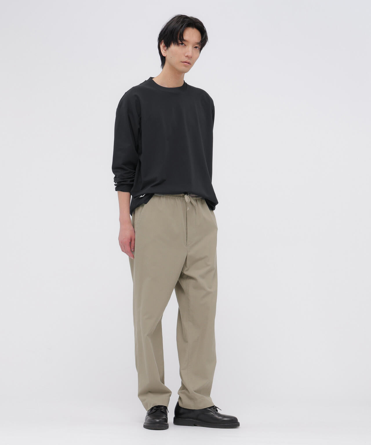TEXTURED COTTON PIQUE TROUSERS