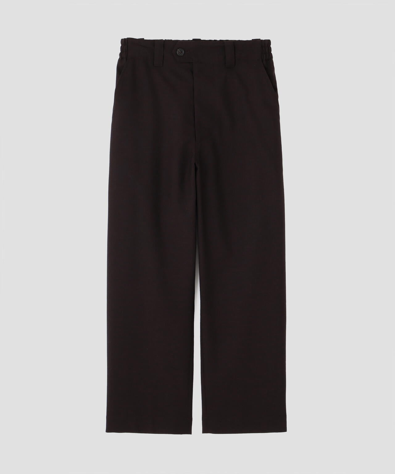 YARN DYE WOOL PLAINWEAVE TROUSERS