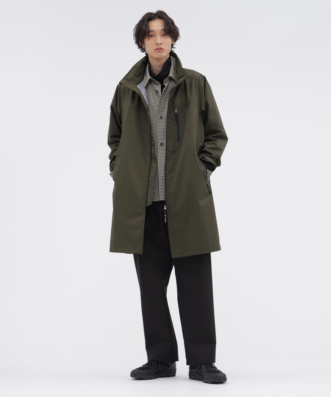 YARN DYE WOOL PLAINWEAVE TROUSERS