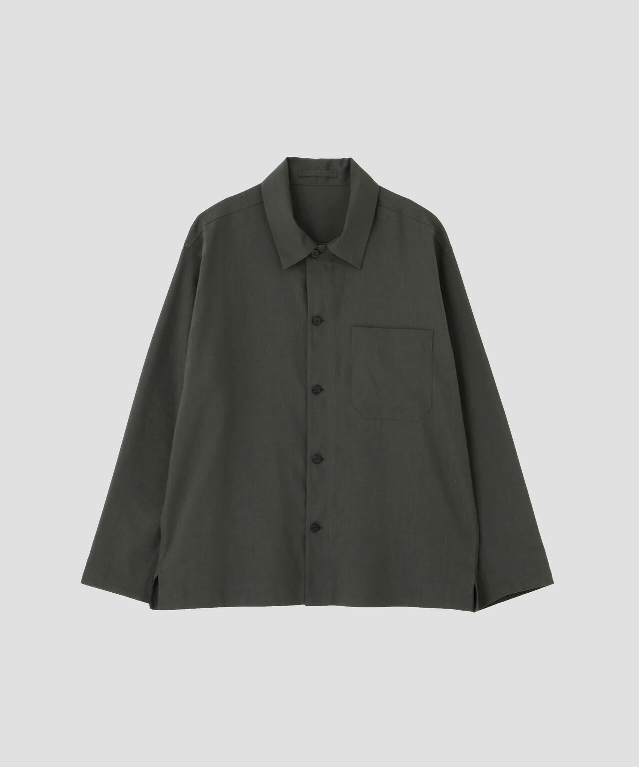 LINEN WOOL SILK PLAINWEAVE SHIRT