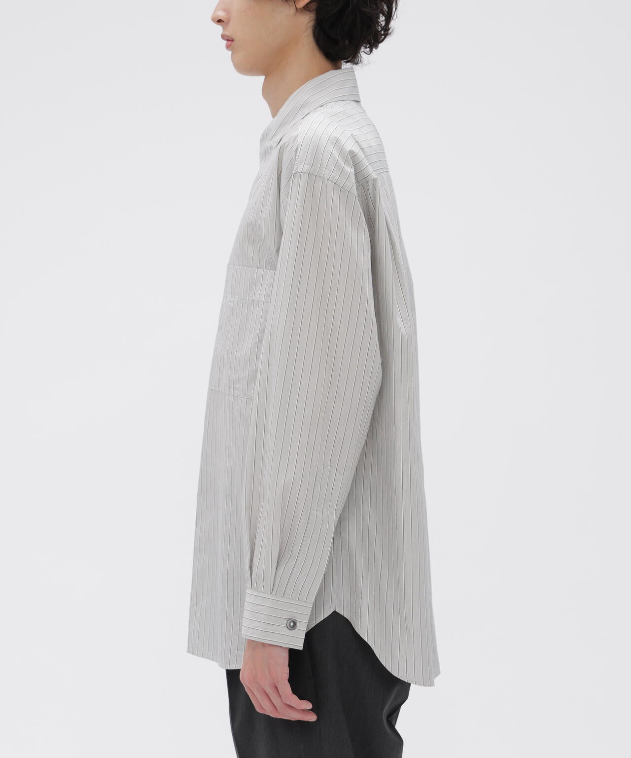 COTTON SILK STRIPE SHIRT