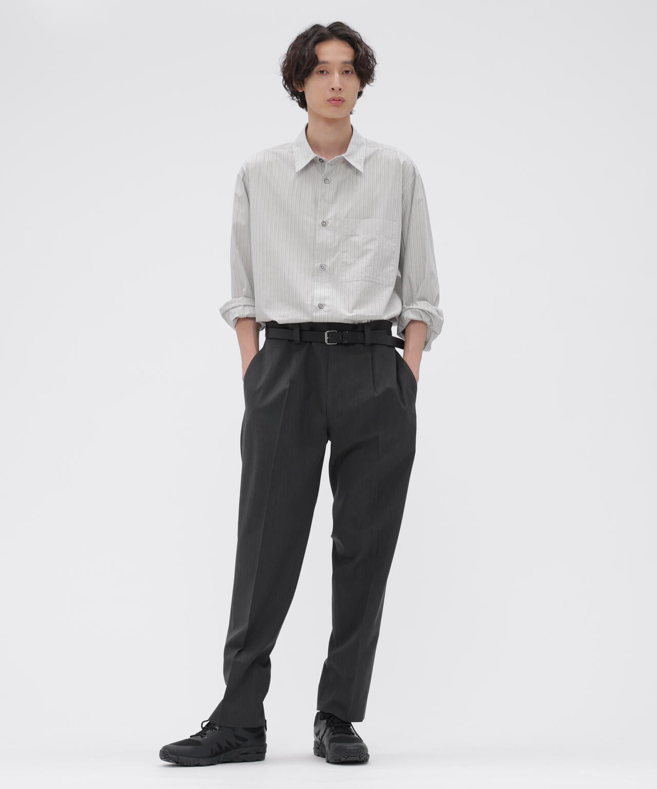 COTTON SILK STRIPE SHIRT