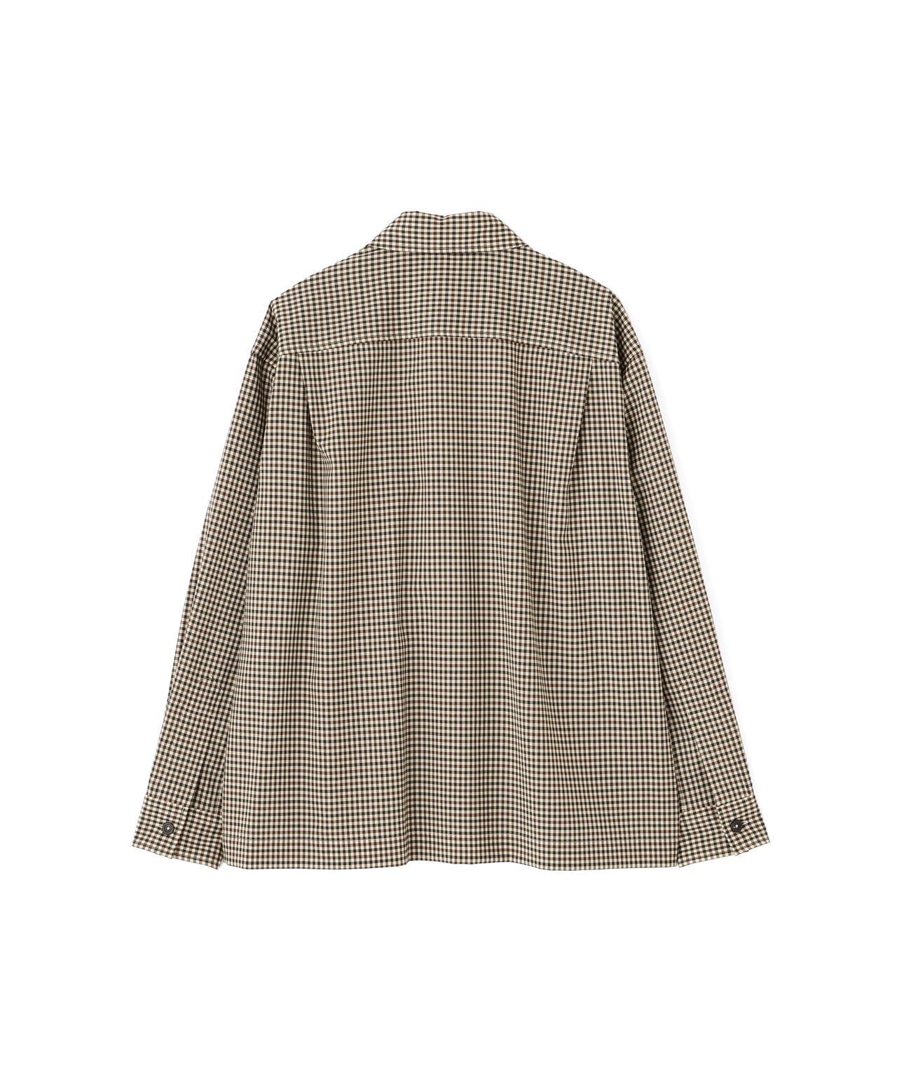 WOOL GINGHAM POPLIN SHIRT