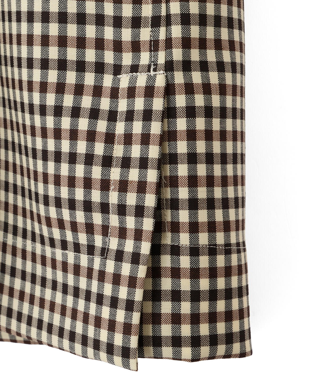 WOOL GINGHAM POPLIN SHIRT