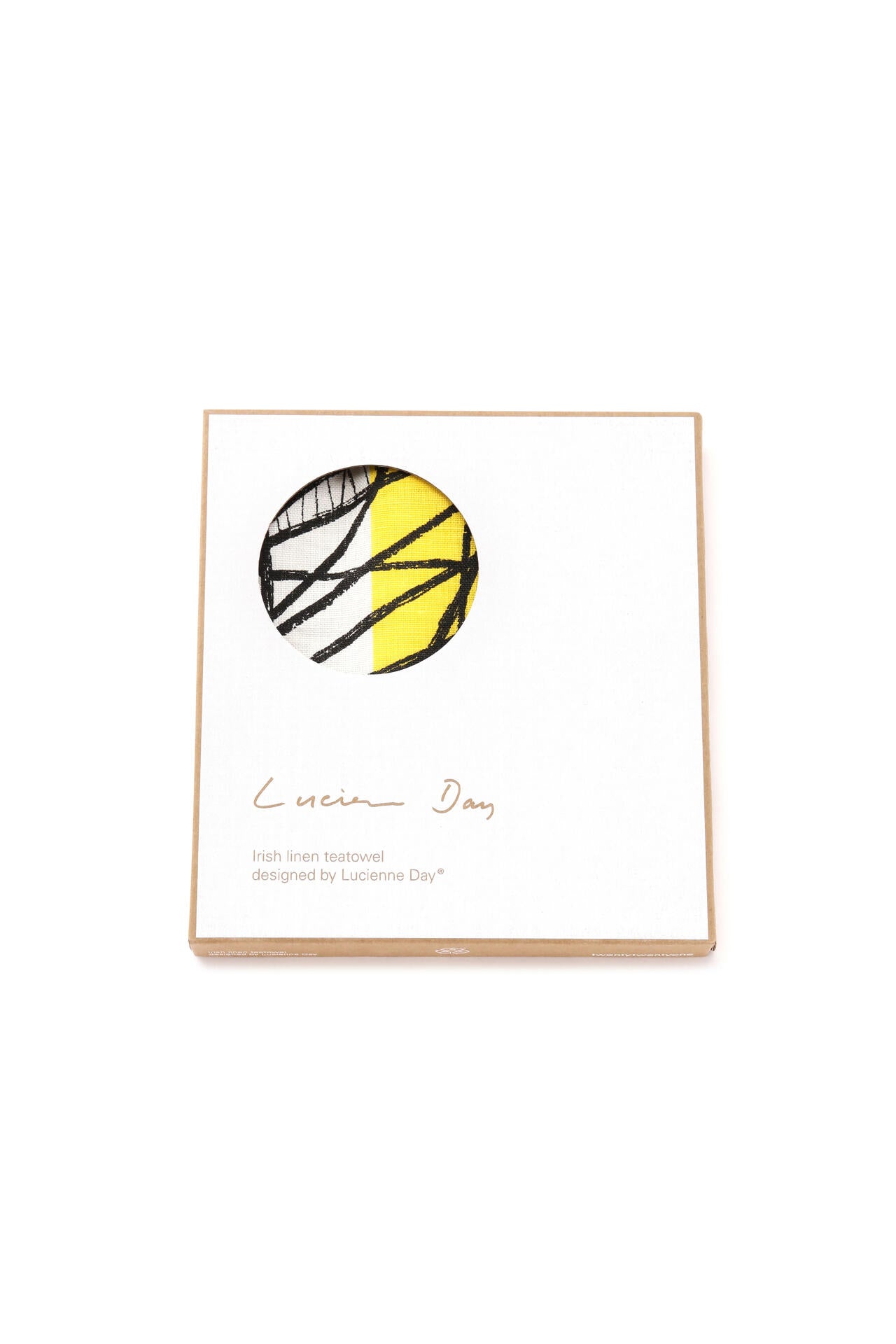 LUCIENNE DAY BLACK LEAF TEA TOWEL