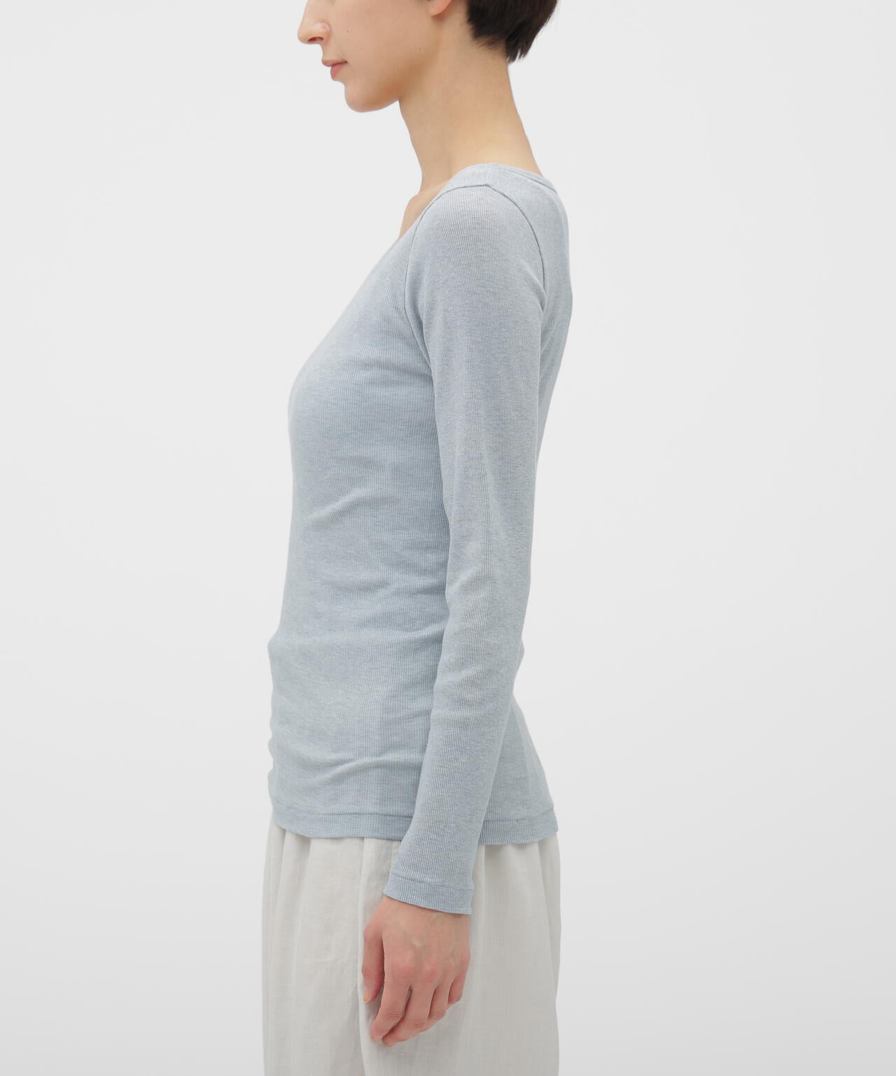 COTTON SILK RIB TOP