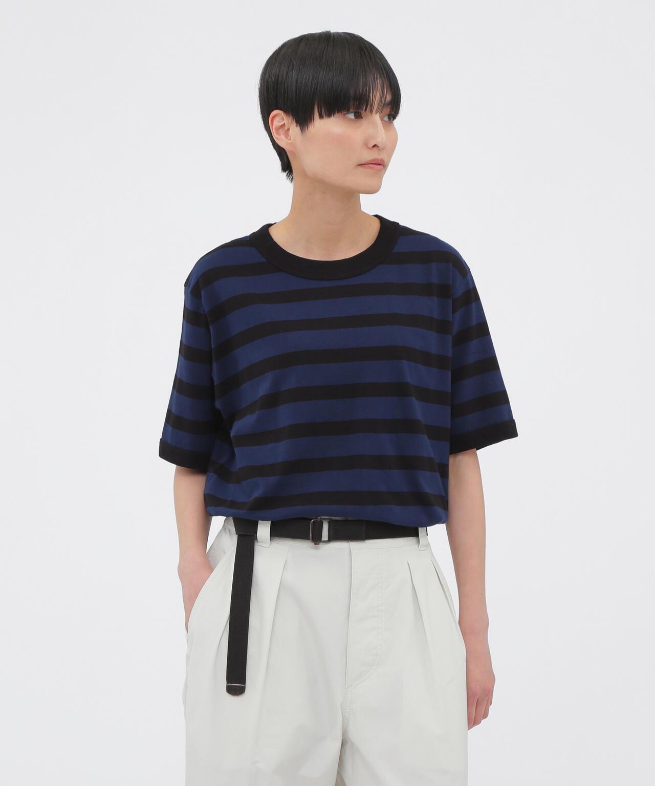 COTTON LINEN STRIPE JERSEY (オンラインショップ限定)