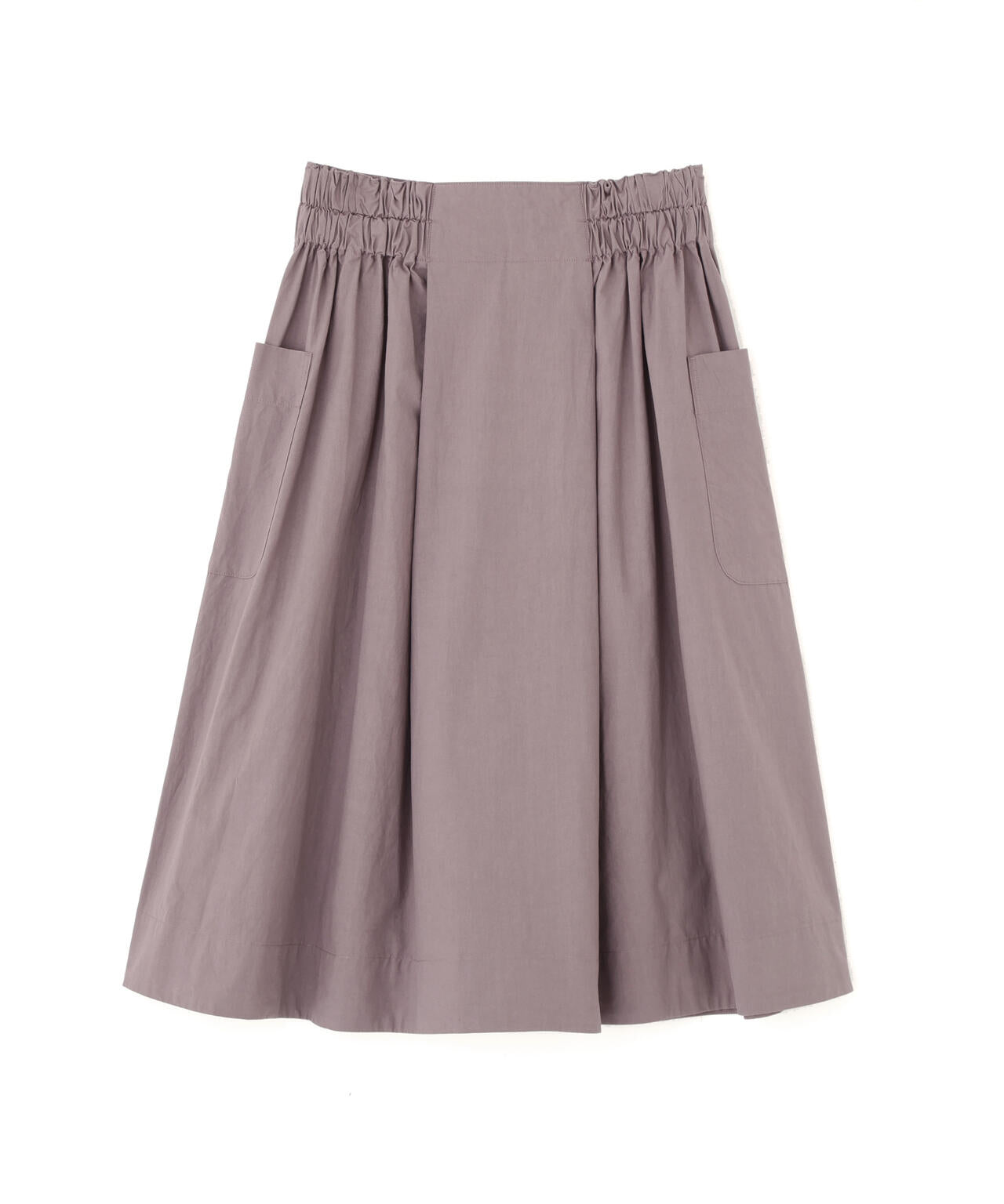WASHED COTTON POPLIN SKIRT