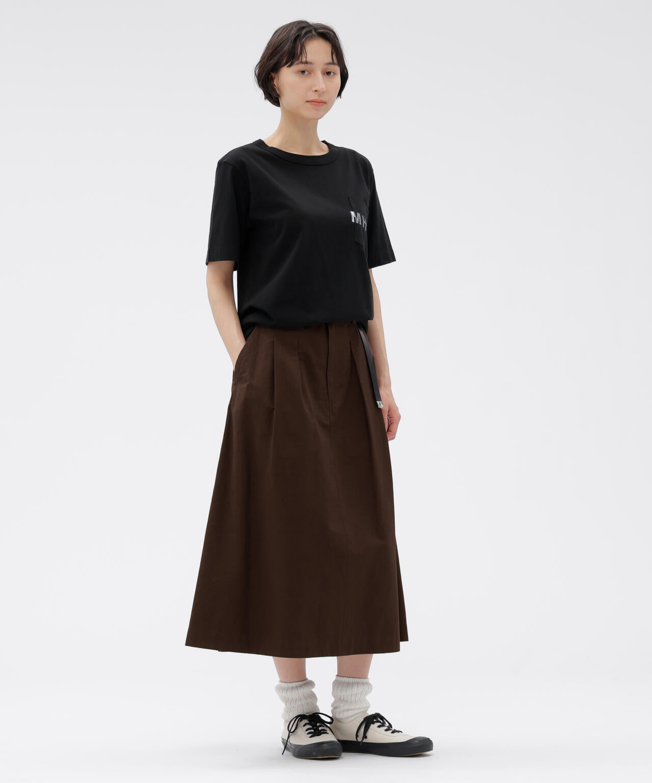 LIGHTWEIGHT COTTON NYLON TWILL SKIRT