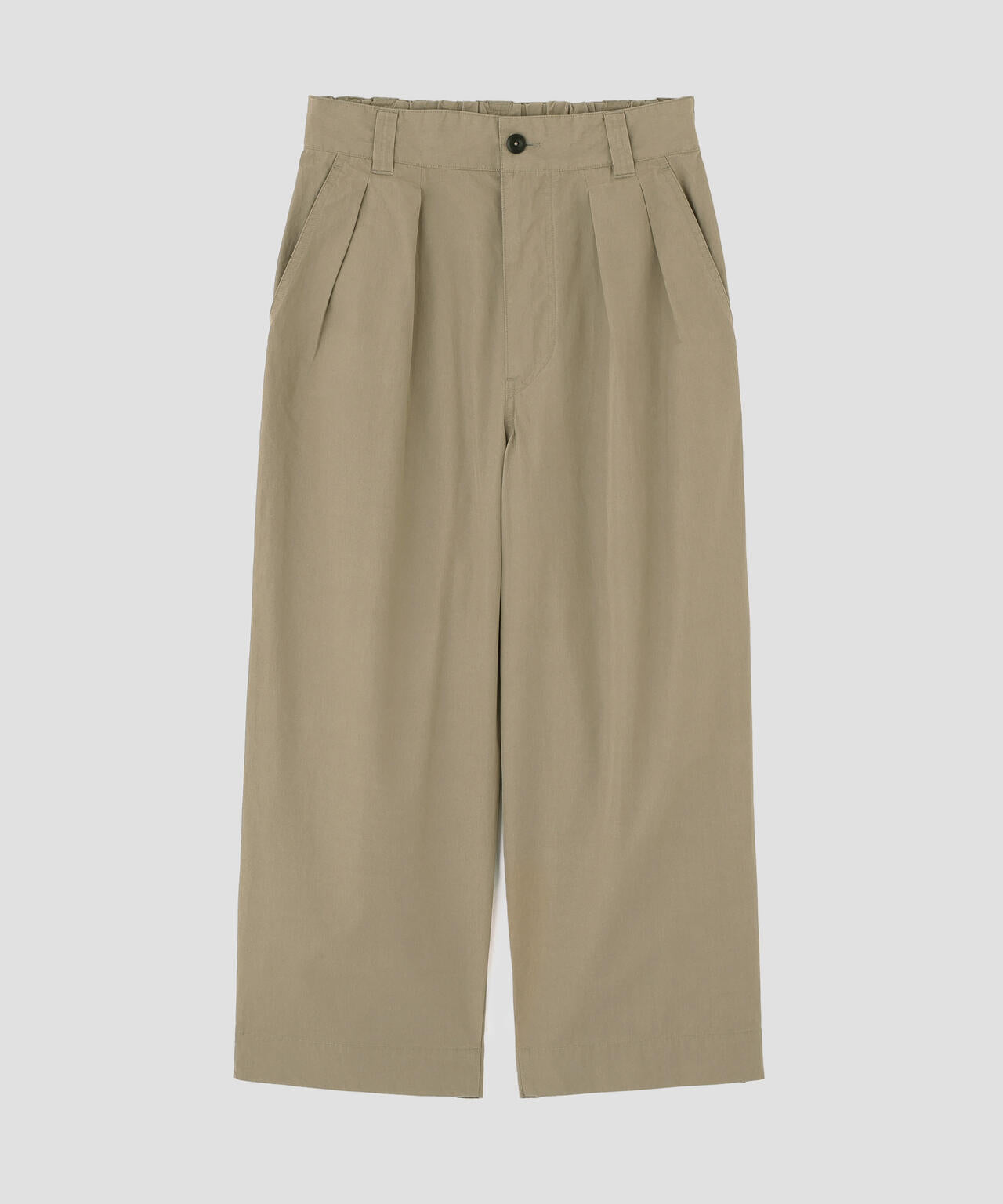 FINE COMPACT COTTON POPLIN TROUSERS