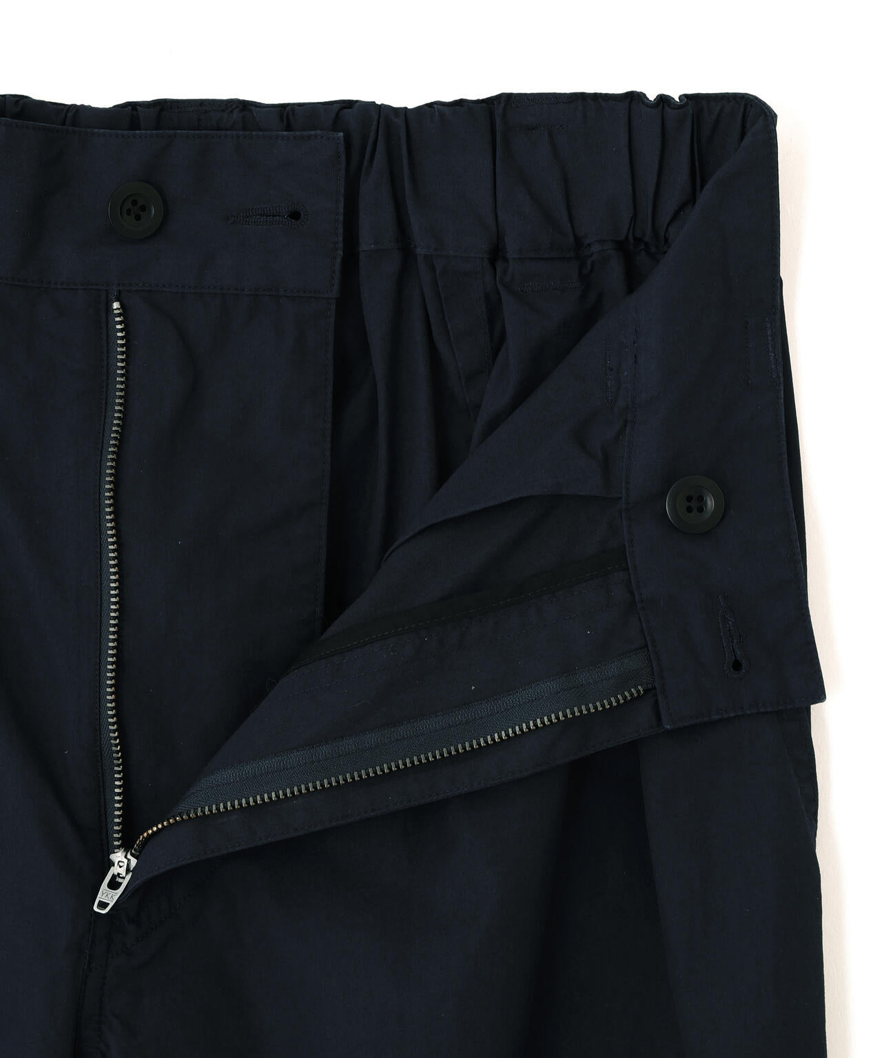 FINE COMPACT COTTON POPLIN TROUSERS