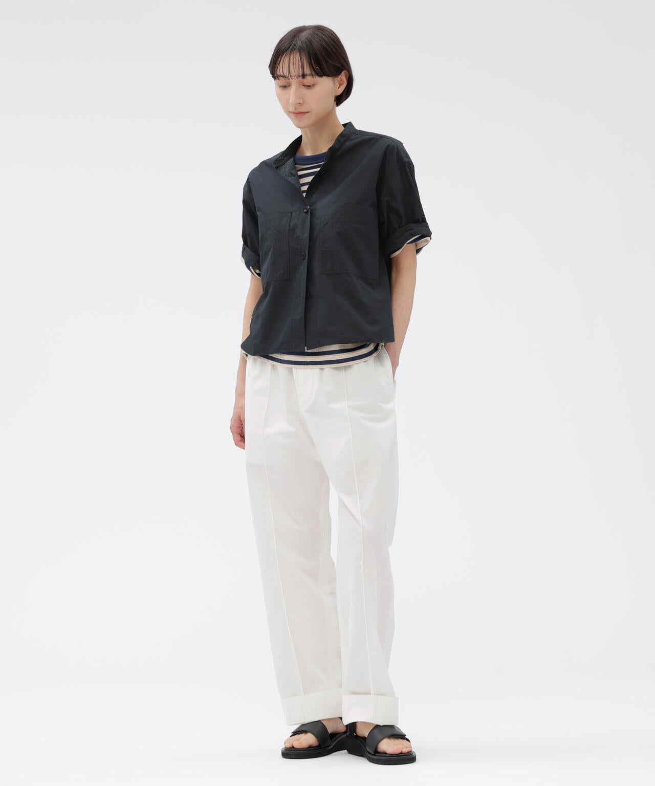 COTTON NYLON VOILE POPLIN SHIRT