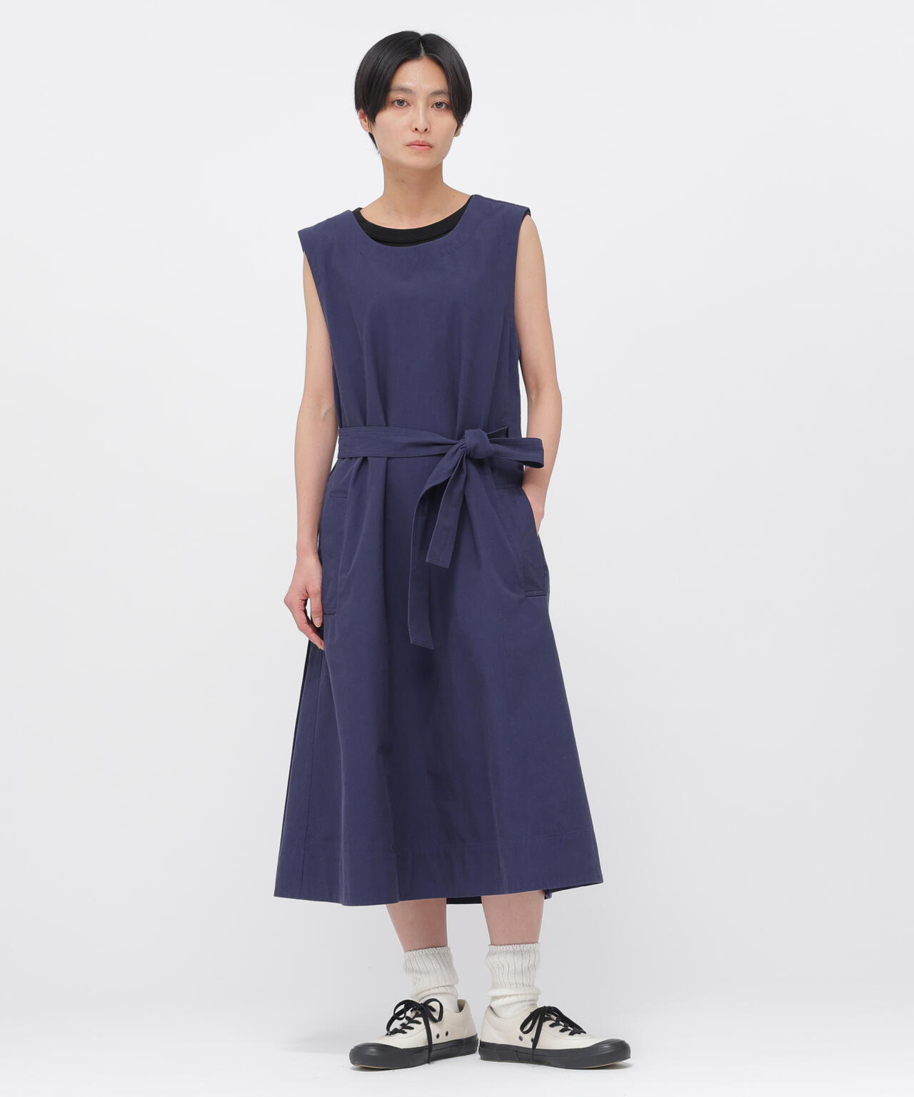 CRISP COTTON CHAMBRAY DRESS