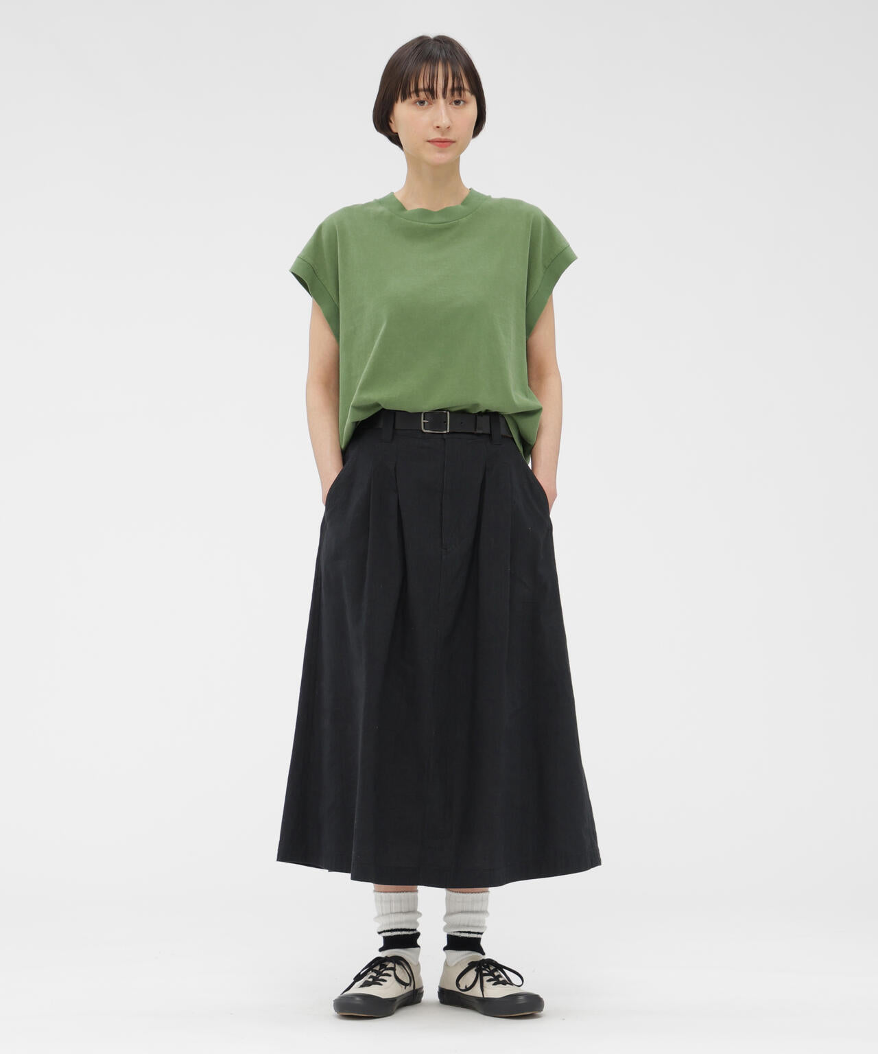 FADED ROUGH COTTON JERSEY TOP