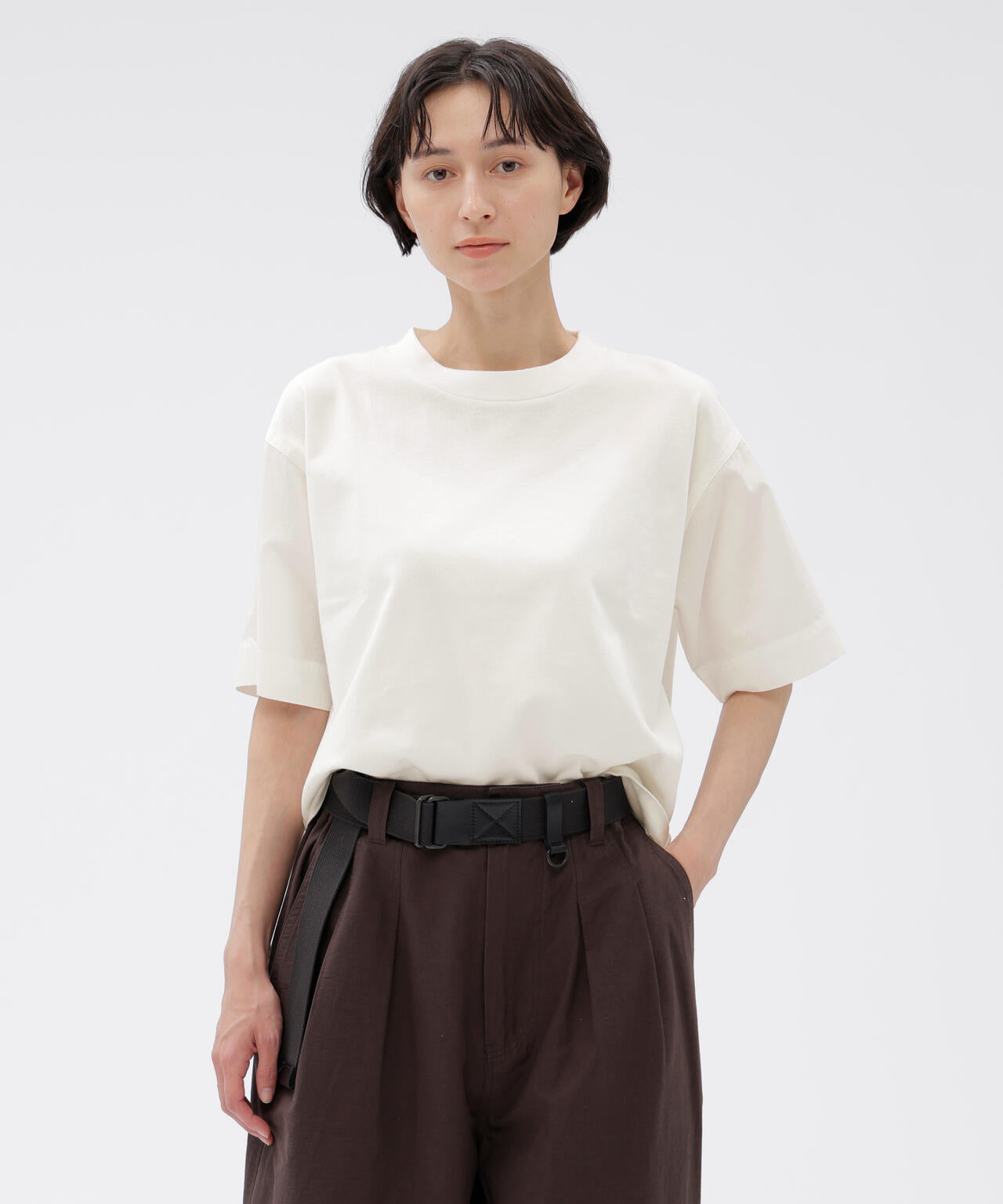 GARMENT DYE COTTON JERSEY TOP