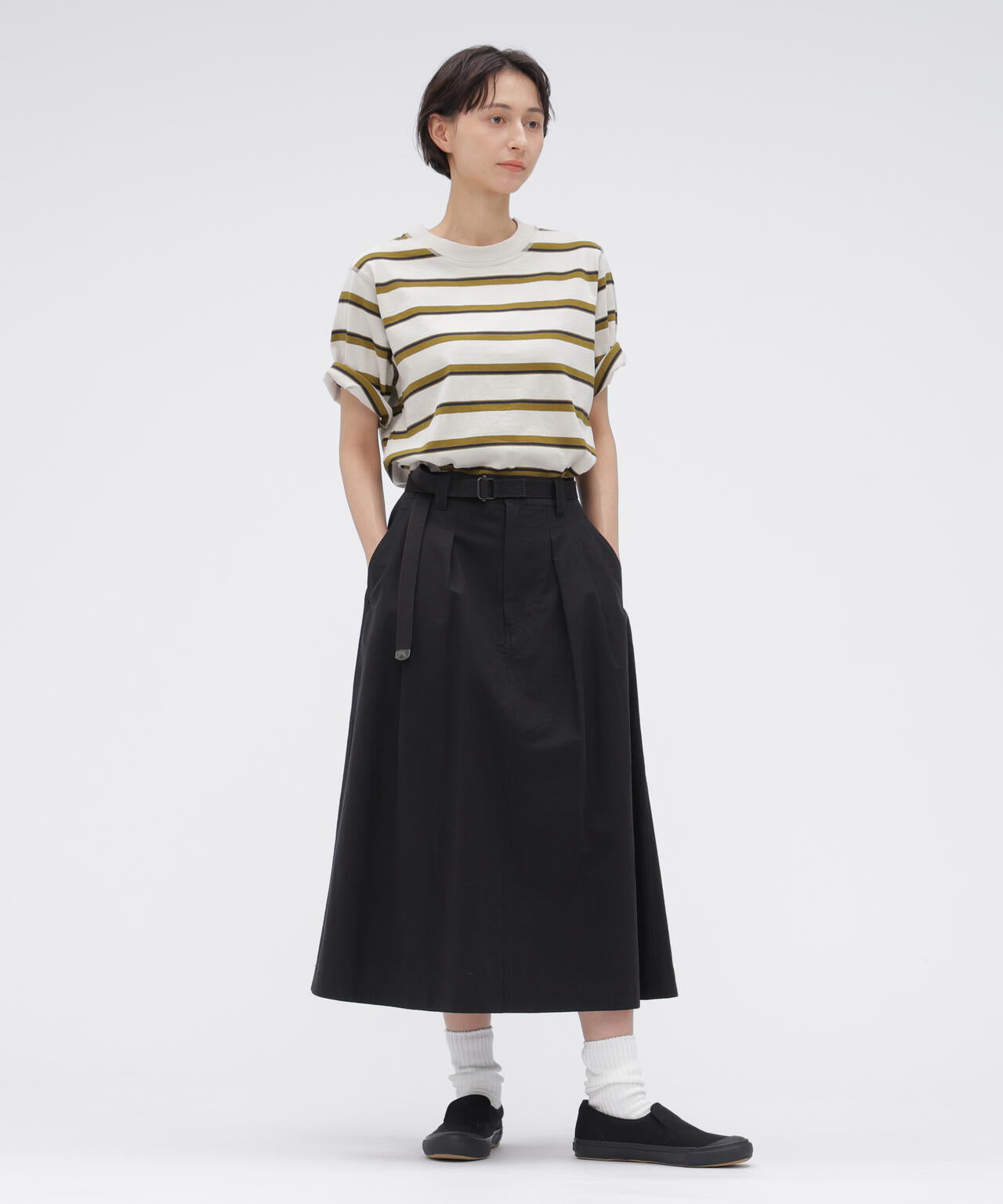 OUTLINE STRIPE JERSEY TOP