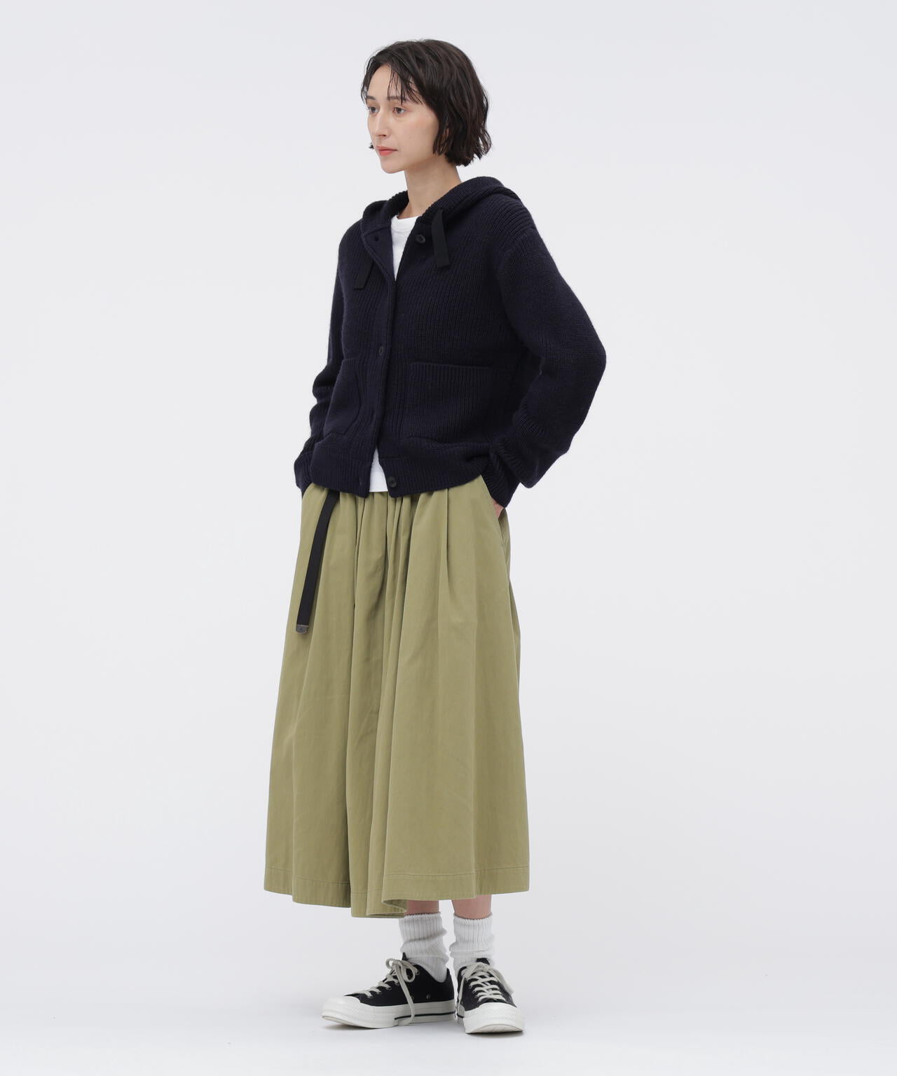 FINE COTTON CHINO TWILL SKIRT