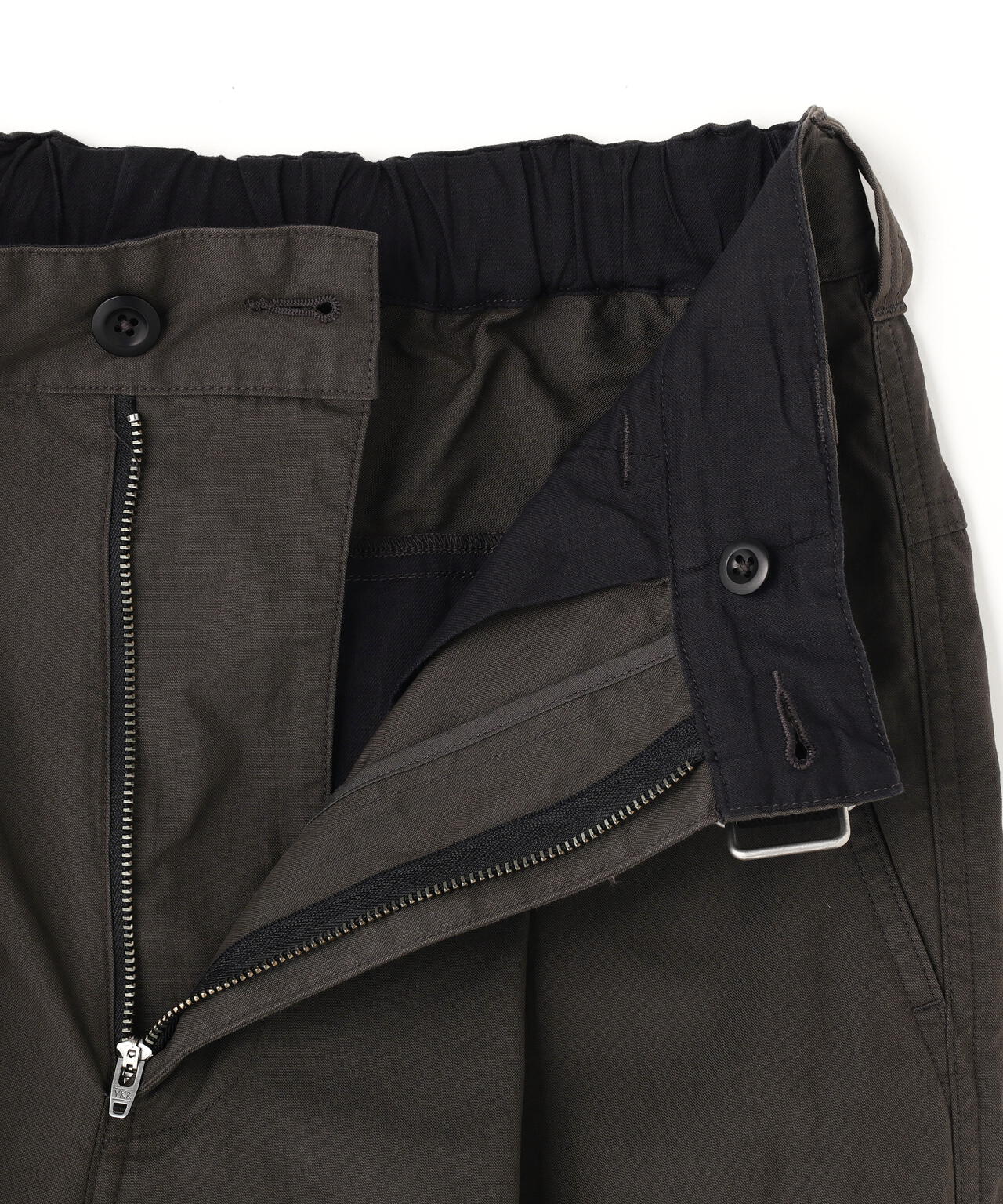 WASHED COTTON NYLON TROUSERS