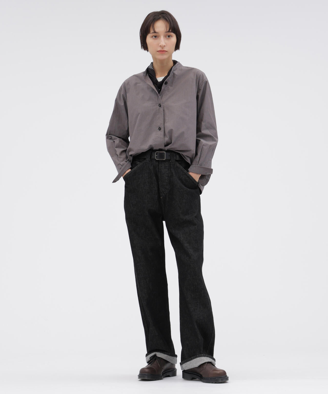 CANTON BLACK DENIM TROUSERS