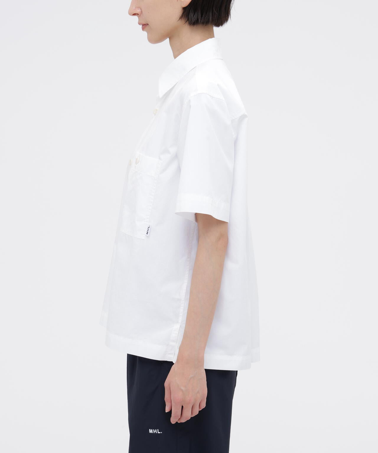 MHL. UTILITY WEAR PIECE DYED COTTON POPLIN SHIRT