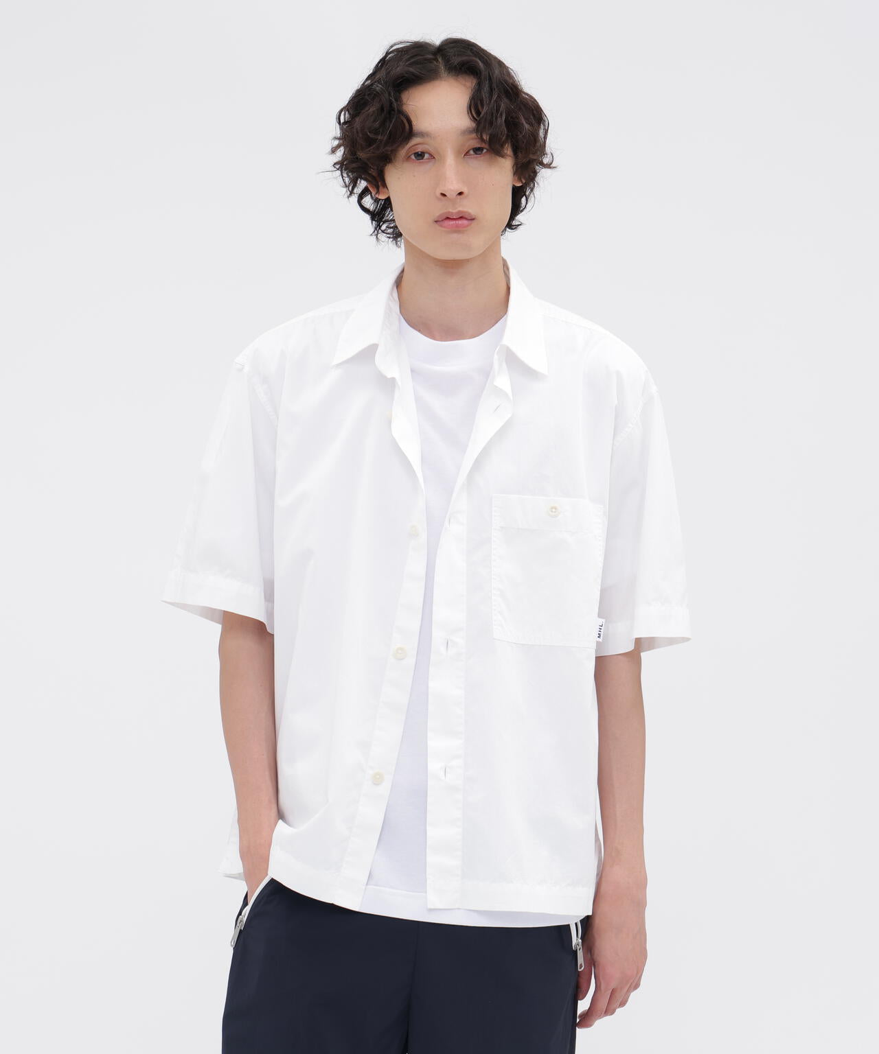 MHL. UTILITY WEAR PIECE DYED COTTON POPLIN SHIRT