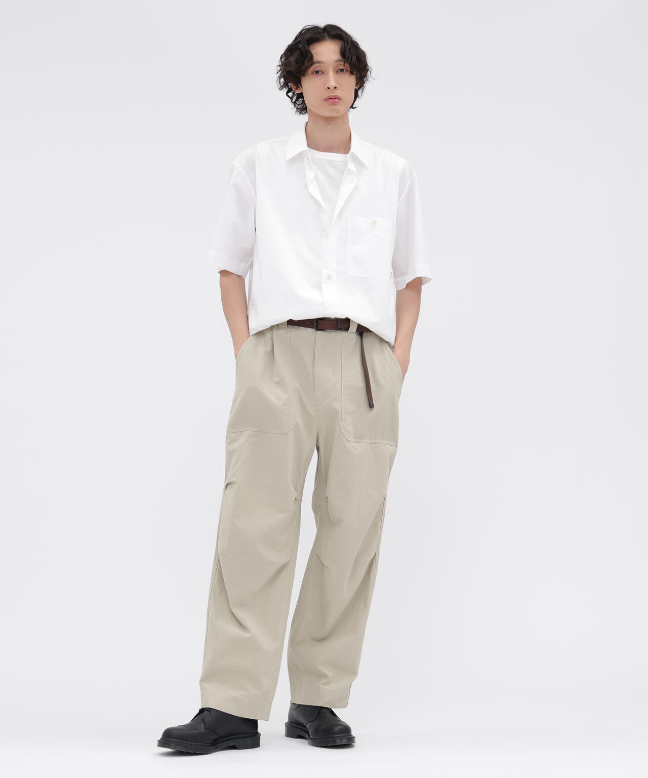 MHL. UTILITY WEAR PIECE DYED COTTON POPLIN SHIRT