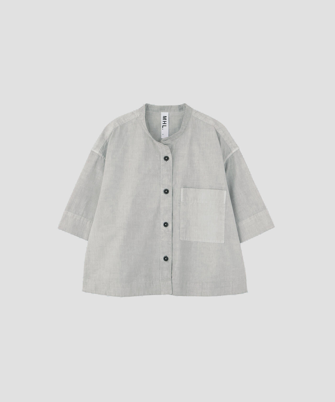CARBON DYED COTTON POPLIN SHIRT