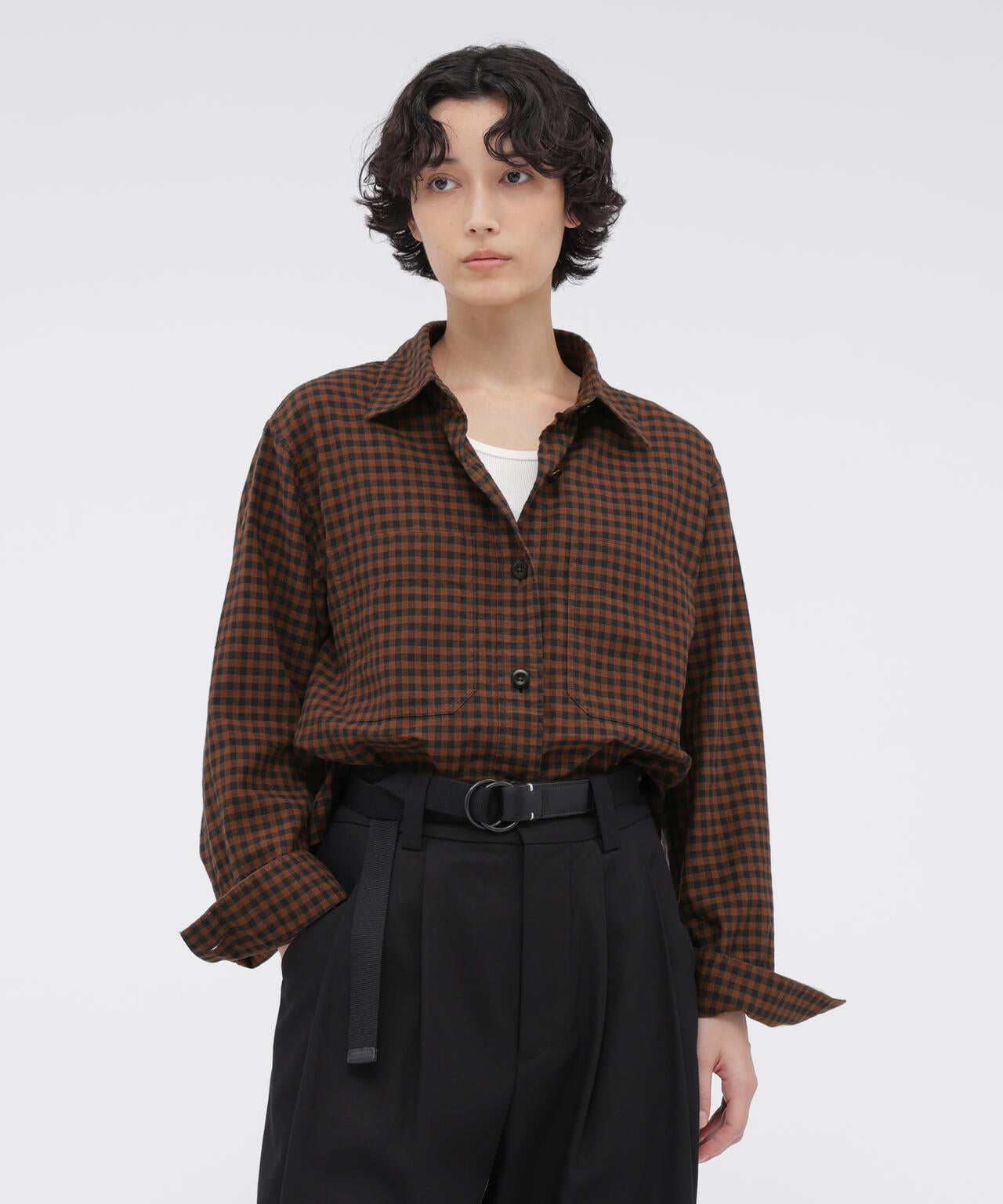 FADED LINEN COTTON PLAINWEAVE SHIRT