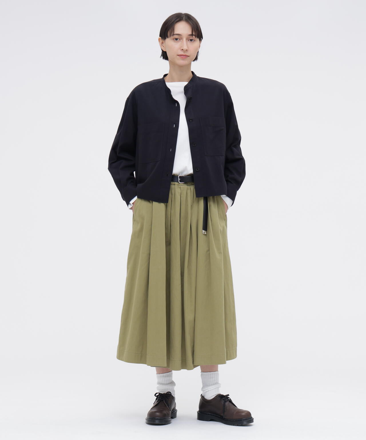 FINE COTTON WOOL TWILL SHIRT